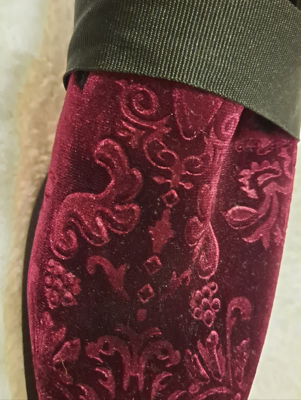 Bruno Marc Men's Burgundy Velvet Slip-On Loafers 10.5 - Picture 5 of 5